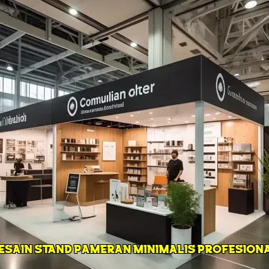 desain stand pameran minimalis profesional